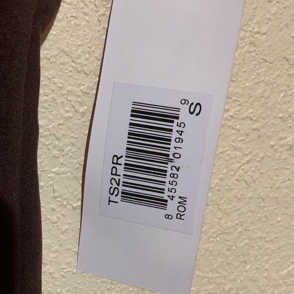 Nurse Scrub Top Brown Cream Floral NWT by Miami Uniforms S Pullover Pockets - Picture 8 of 14